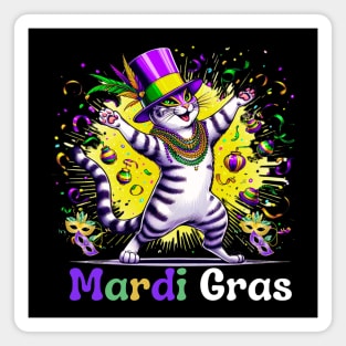 Cats Kitten Kitty Mardi Gras Festival Party Cat Lover Magnet